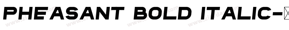 Pheasant Bold Italic字体转换